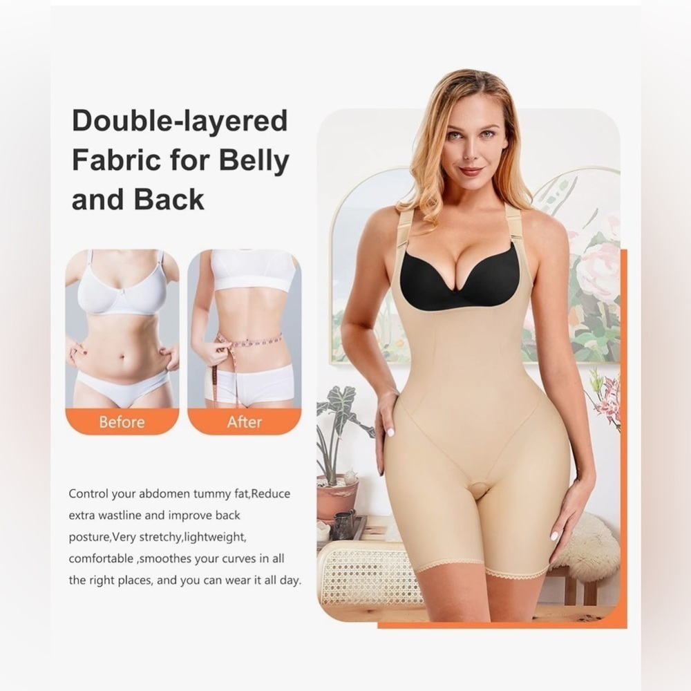 Women's Beige Shapewear Bodysuit - Picture 4 of 9